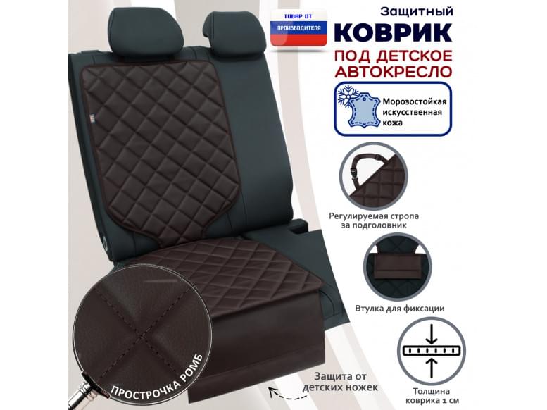 Коврик под детское автокресло. Искусственная кожа. 