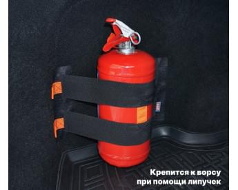 Багажный ремень "Вертикаль" для огнетушителя. Для ворса. Цвет: черный.
